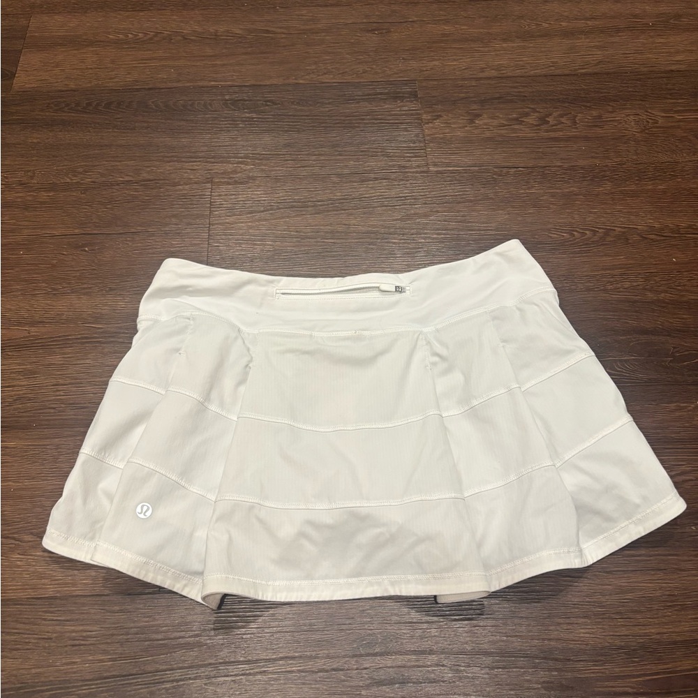 lululemon white pace rival skirt